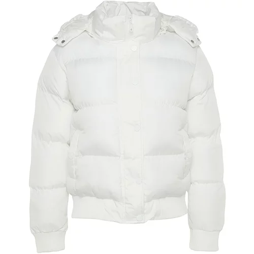 Trendyol Ecru Hooded Water Repellent Inflatable Jacket