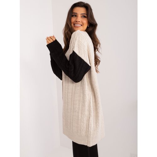 BADU Sweater-BA-SW-0549.32-black-beige Cene