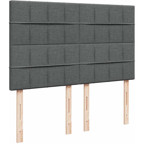  Okvir kreveta s oprugama i madrac svjetlosivi 140x200cm tkanina Slike