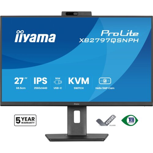 Iiyama ProLite XB2797QSNPH-B1 27IN IPS LCD 4MS 2560X1440 350CD/M2 HDMI/DP/USB 2 računalni monitor 68,6 cm (27") 2560 x 1440 pikseli Quad HD Crno Cene