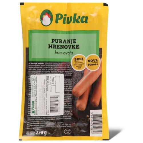 Nepoznato Viršle PIVKA ćureće hrenovke 220g Cene