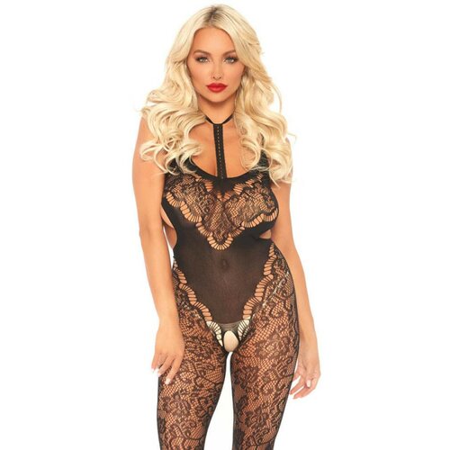 Lace Bodystocking With Cut Out Black O/S LEGAV07717 Slike