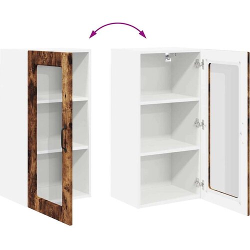  Zidni kuhinjski ormarić 2 pcs Dimljeni hrast 40 x 31 x 80 cm Slike