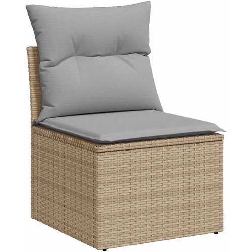  Set sofe 7 kom. Bež i svijetlo siva 234 x 234 x 85 cm Slike