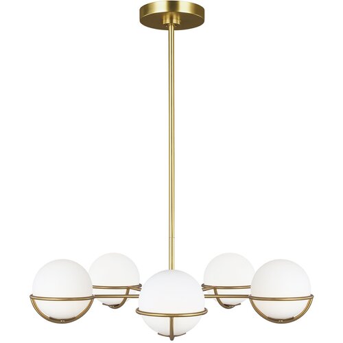 Elstead Lighting Elstead Apollo Obesek s 5 svetlobnimi kroglami, polirana medenina, G9, (22098126) Cene