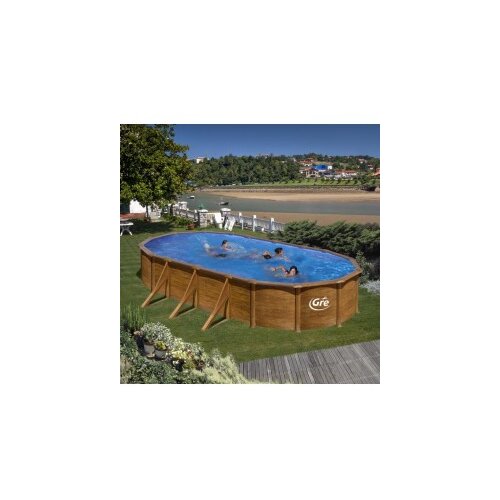 Gre ovalni montažni bazen Pacific Wood SET dubine 500x300x120cm Cene