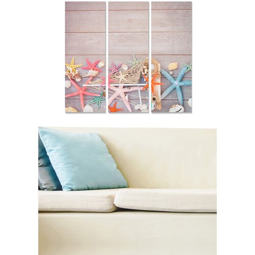 Wallity MDF1044683 multicolor decorative mdf painting (3 pieces) Slike