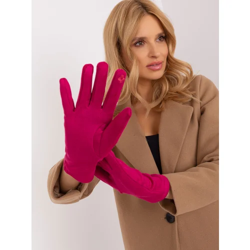 Fashion Hunters Fuchsia Smooth Winter Gloves