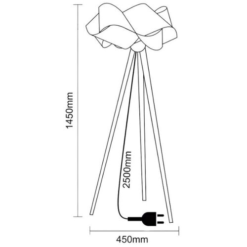  drvena podna lampa 1xE27/60W/230V masiv/furnir/jasen Slike