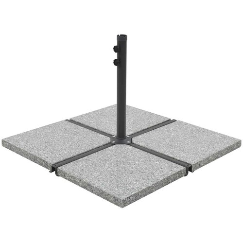 VidaXL Utezi za suncobran 4 kom sivi granitni kvadratni 100 kg Slike