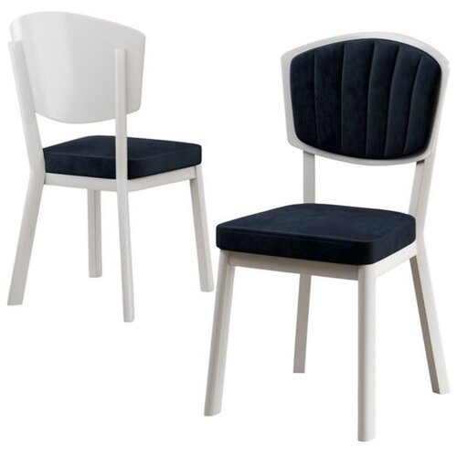 Hanah home set trpezarijskih stolica Nape 6 kom, antracit tkanina Babyface, bele metalne noge Cene
