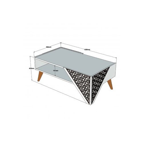 Hanah home Beryl Klub sto, 105x58x40cm, Smeđa Slike