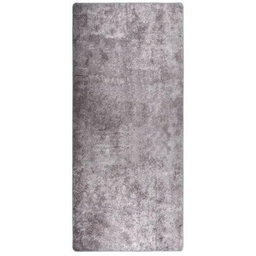 VidaXL perivi tepih 80 x 300 cm sivi protuklizni Slike