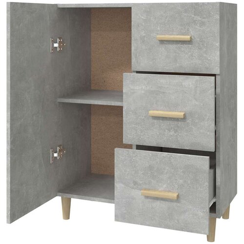  Komoda siva boja betona 69,5x34x90 cm od konstruiranog drva Slike