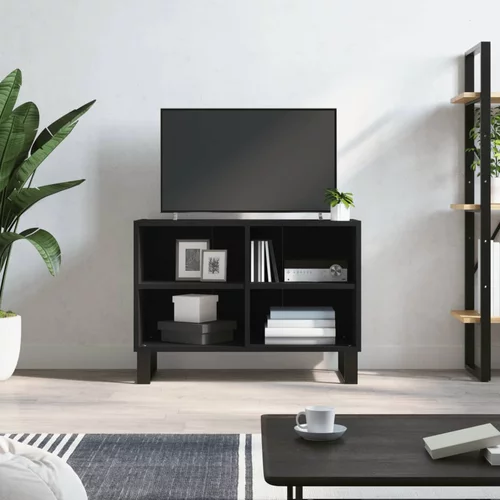 TV ormarić crni 69,5 x 30 x 50 cm od konstruiranog drva