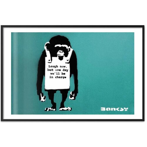  Plakat - Evil Monkey 60x40 Crni okvir s margom Slike