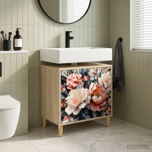  Kupaonski ormar BORNE Sonoma 60 x 40 x 60 cm Konstruirano drvo Slike