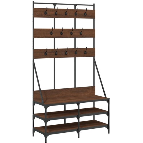 Maison Chic Regal za oblačila s prostorom za čevlje - Polica za čevlje rjav hrast 100x40x184cm, (21777855) Cene