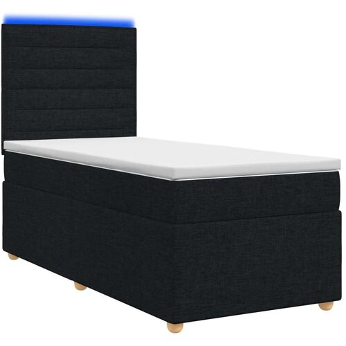  Boxspring krevet s madracem Crna 100 x 200 cm Tkanina - Crna 100 x 200 cm Dizajn linija Slike