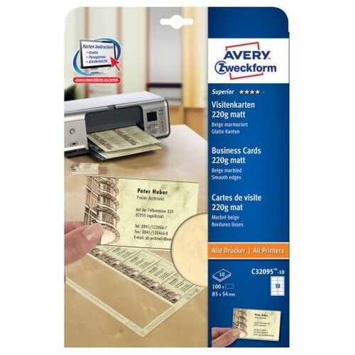 Avery Zweckform Vizitke 85 x 54 mm, 220 g/m² Cene