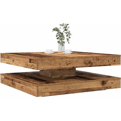 vidaXL Klubska mizica starinski les 90x90x34,5 cm Cene