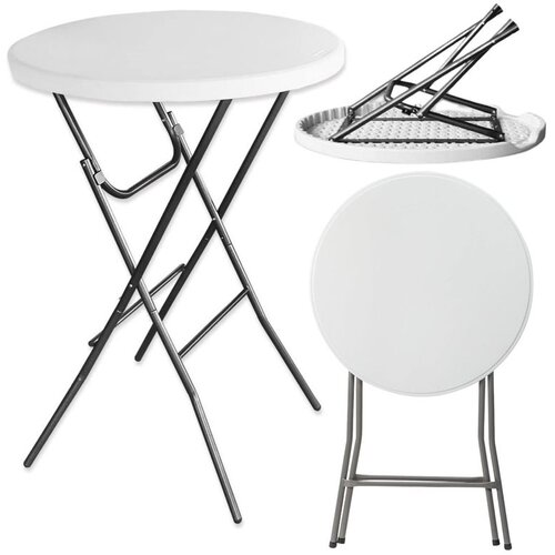  Okrugli sklopivi stol - bijeli, 80 cm Cijene
