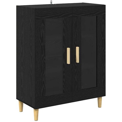 vidaXL Strani &scaron;al Črna Orehovina 69,5 x 34 x 90 cm Konstruiran les, (5000108355) Cene