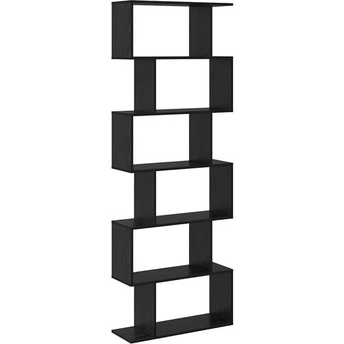 VidaXL Knjiga Kabinet Crni hrast 70x24x193.5 cm Inženjersko drvo Slike