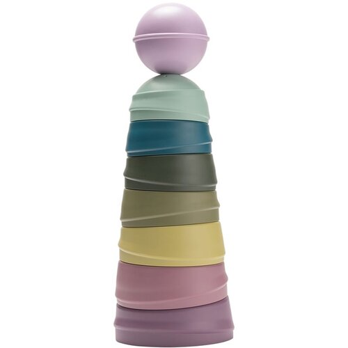 Bibs Wobbly Tower zložljivi stolp Bright Rainbow 6 m+ 8 kos Cene