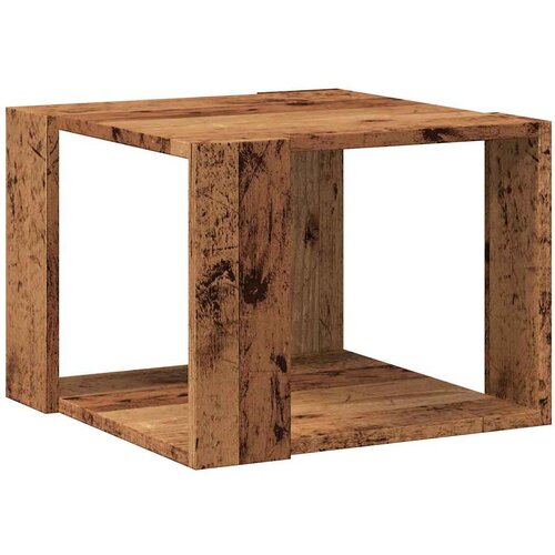 Maison Chic Kava miza - kavna mizica - Nizka mizica Old Wood 40x40x30 cm Inženirski les, (21754950) Cene