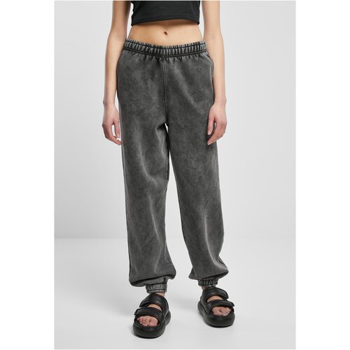 UC Ladies Ladies High Waist Stone Washed Sweat Pants black Slike