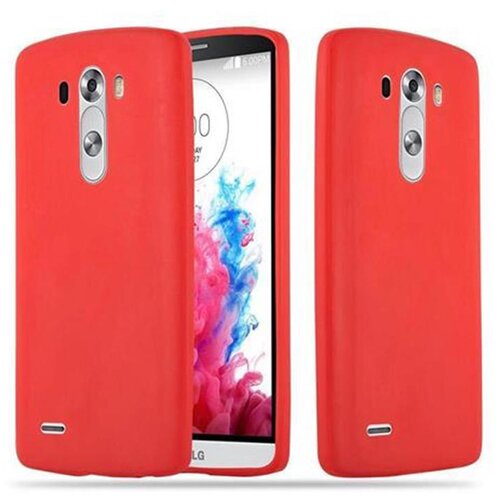 Cadorabo Ohi&scaron;je, združljiv z LG v Candy Red - Za&scaron;čitni pokrov iz fleksibilnega silikona TPU, (20572108) Cene