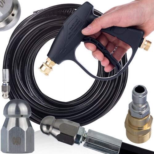 Rosfix Canaljet M22 Compact &ndash; Celoten Komplet Za Či&scaron;čenje Kalizacja | 20 M Brizgalna Cev M22, Adapter 1/4", Pi&scaron;tola 300 Bar,, (5000223033) Cene