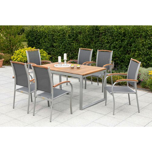 Gardenson VRTNA GARNITURA SIENA aluminij siva, naravne barve, srebrne barve Cene