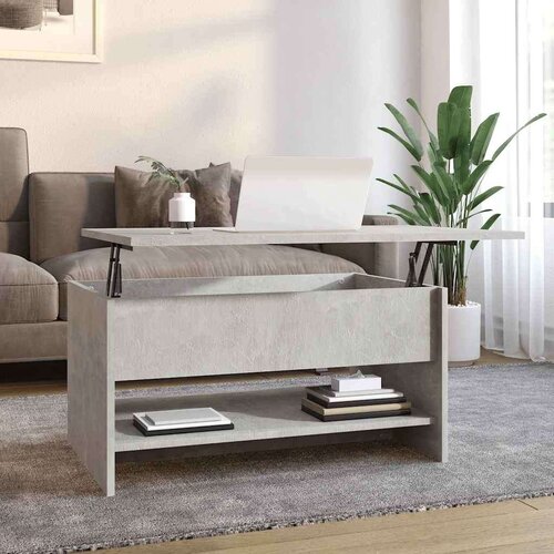 VidaXL stolić za kavu boja betona 80x50x40 cm konstruirano drvo Slike