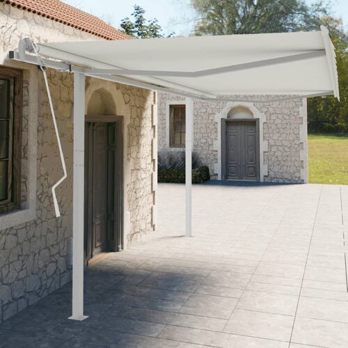 vidaXL Set stupa za tendu bijeli 450x245 cm željezo Cijene