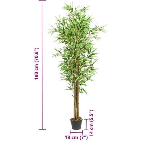  Umjetno stablo bambusa 1288 listova 180 cm zeleno Slike