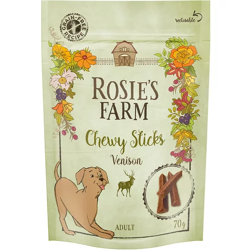 Rosie's Farm žvečilni prigrizki "Wild" - Varčno pakiranje 3 x 70 g