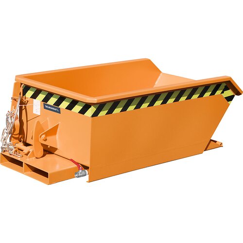 eurokraft pro Mini prekucni zaboj za ostružke, nizka konstrukcija, prostornina 0,23 m³, oranžna RAL 2000 Cene