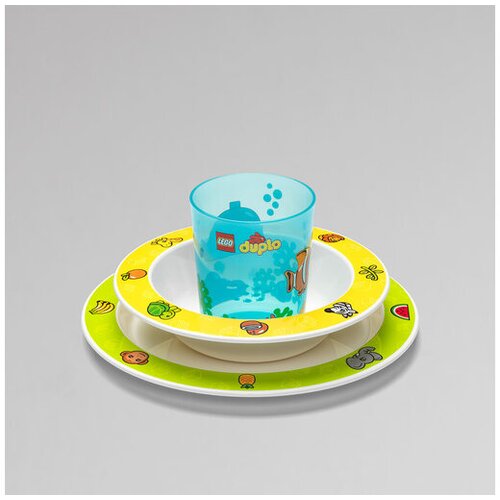Lego Plava ča&amp;scaron;a sa zelenim poklopcem i slamkom Iconic, 500 ml Slike