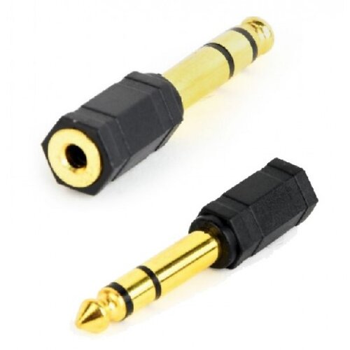 Gembird A 6.35M 3.5F 6.35mm stereo plug to 3.5mm stereo socket CAGP23930BK Cene