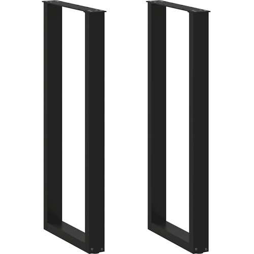  Noge za barski stol U-oblika 2 kom Crne 50 x (110-111) cm Čelik Cene