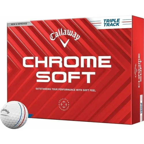 Callaway Chrome Soft 2024 White Golf Balls Triple Track