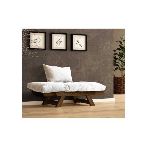Hanah home vrtna sofa s jednim sjedi&amp;scaron;tem i jastukom, boja oraha i plave boje Slike