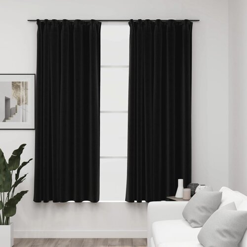 vidaXL Zavjese za zamračivanje s kukama 2 kom antracit 140 x 175 cm Cijene