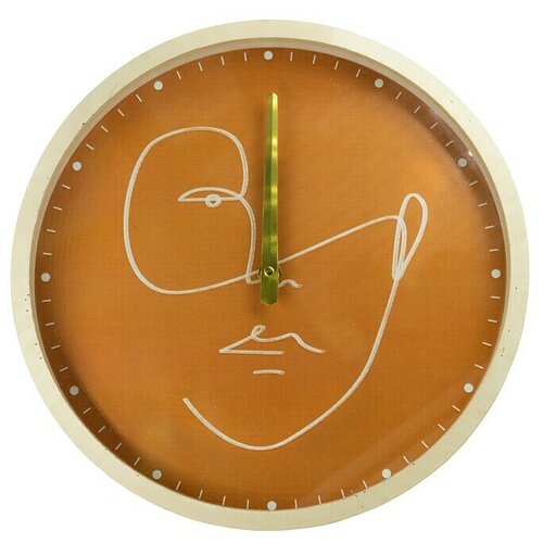  Stenska ura Face Terakota (premer: 30 cm, oranžna barva) Cene