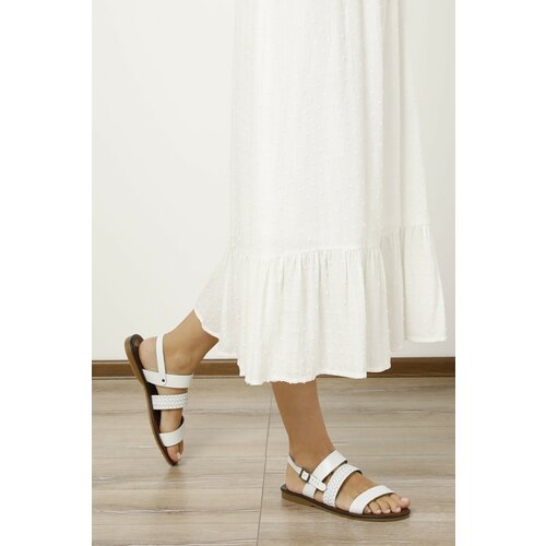 Butigo Sandals - White - Flat Slike