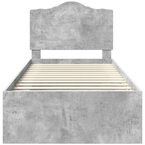  Okvir za krevet s uzglavljem Betonska siva 100 x 200 cm Slike