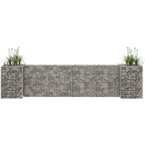 vidaXL Gabionska sadilica u H-obliku od čelične žice 260 x 40 x 60 cm Cijene