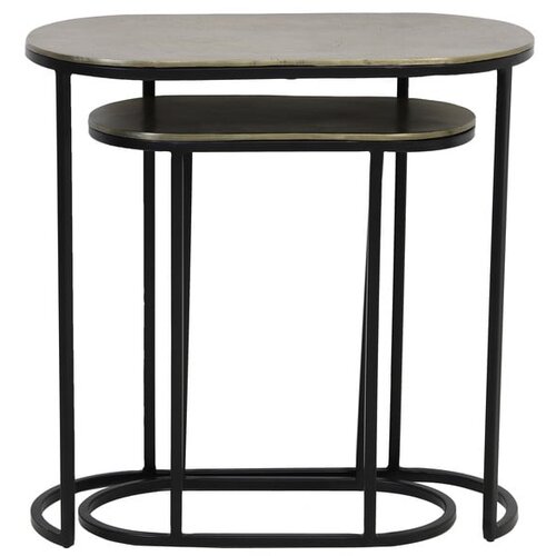 Light &amp;amp; Living Kovinske stranske mizice v kompletu 2 ks 26x53 cm Bocov &amp;ndash; Slike